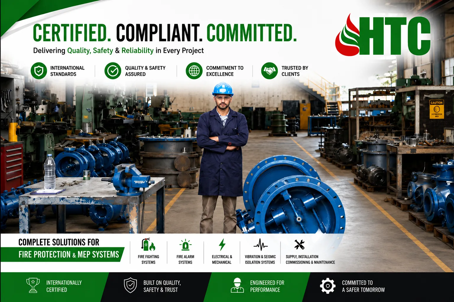 HTC Hydro Group — certification poster.